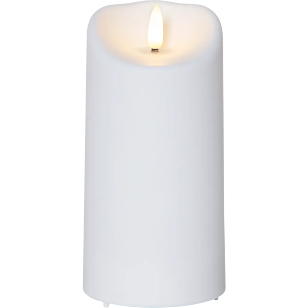 LED BLOCKLJUS FLAMME / 15 cm / Batteri / Timer / inomhus/utomhusbruk / IP44