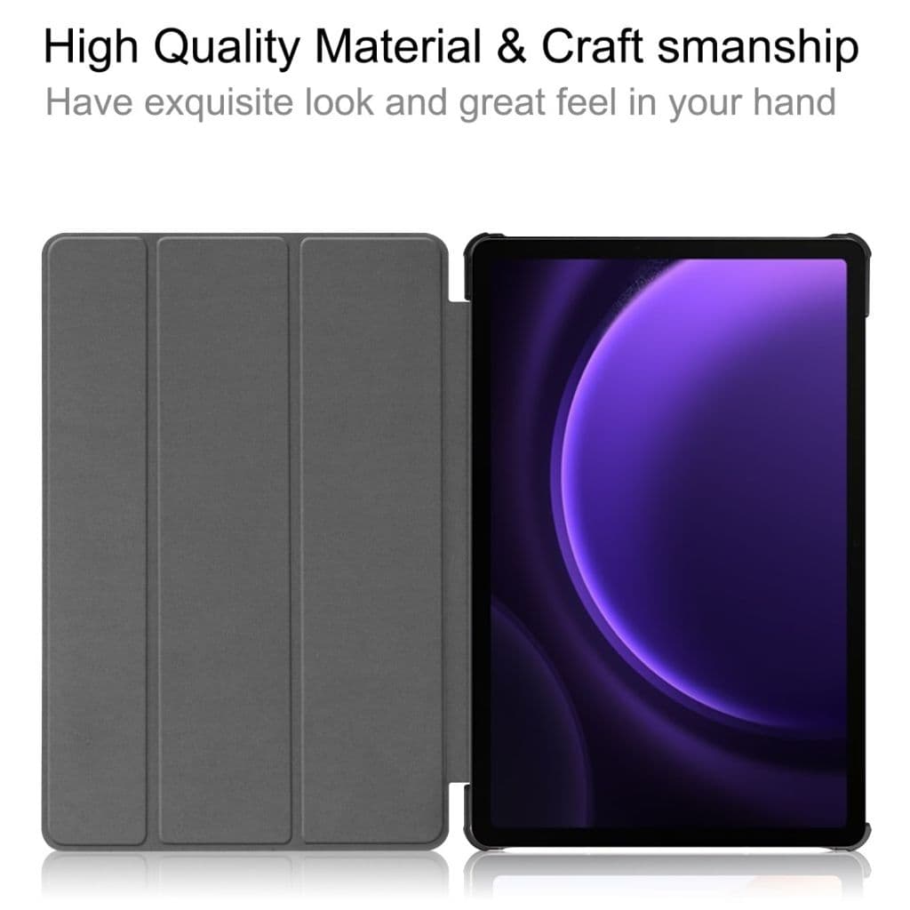 Samsung Galaxy Tab S9 FE / S10 FE Skal med Tri-fold stativ - Grå
