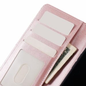 iPhone 13 fodral med stativ och korthållare - Roséguld