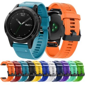 Garmin Fenix 7/6/6 Pro/Forerunner935/945 etc. Klockarmband i silikon - Svart