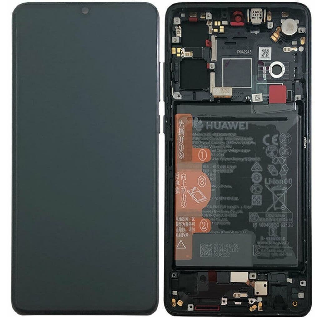 Huawei P30 Display LCD + Touch + Batteri - Svart