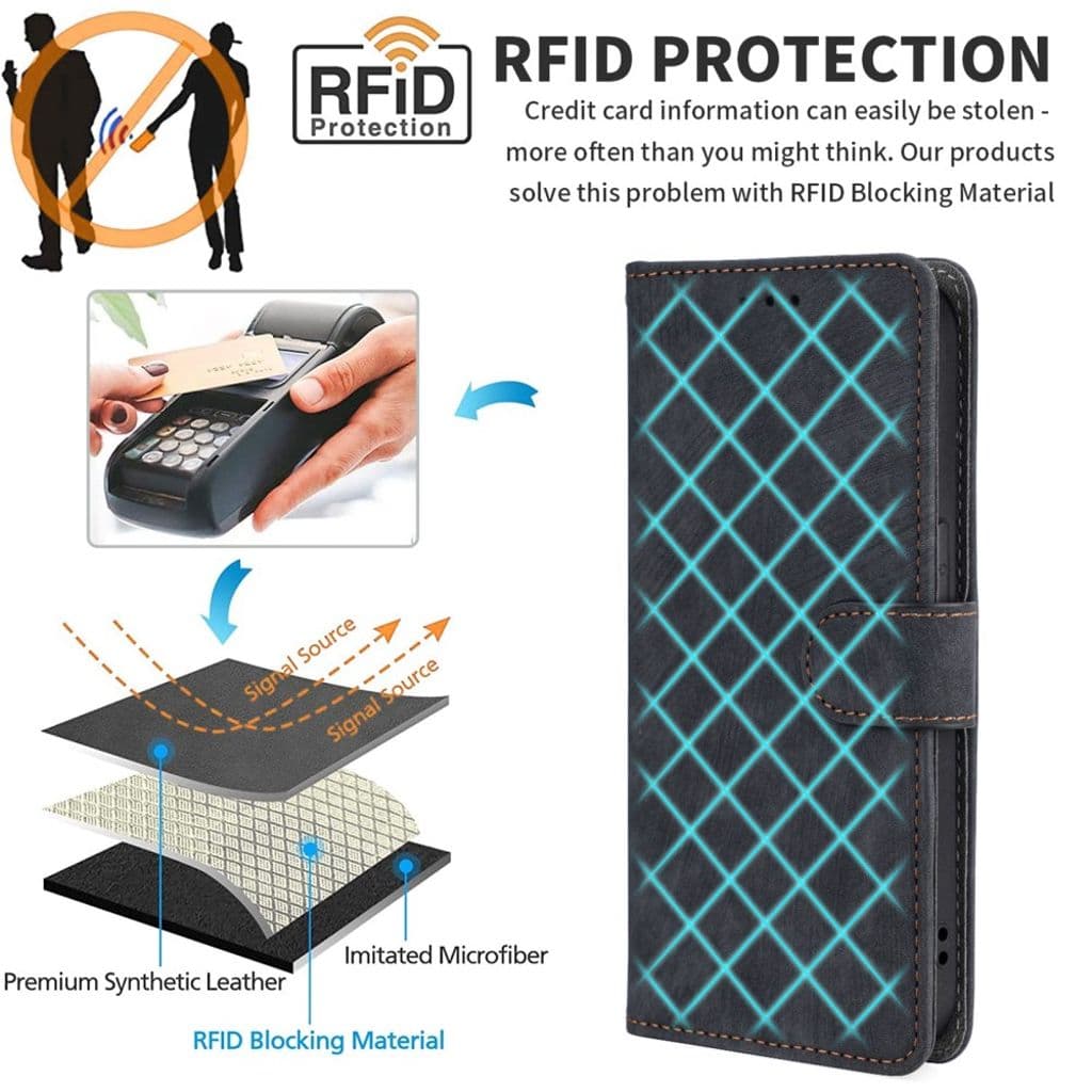 Motorola Moto G04 4G RFID-blockerande Fodral - Svart