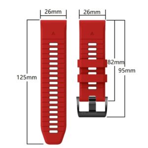 Garmin Fenix 7X/6X/6X Pro etc. Tvåfärgat klockarmband i silikon - Orange/Svart