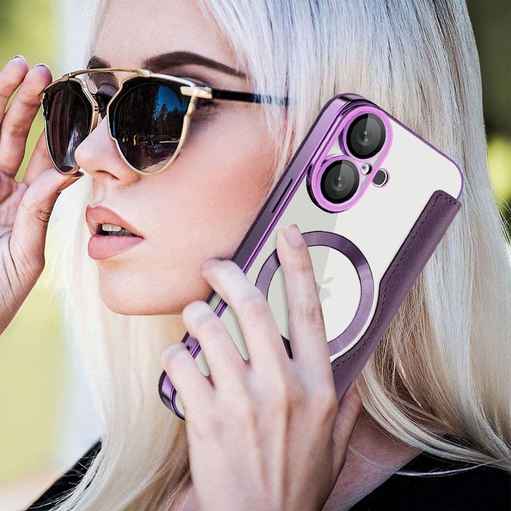iPhone 16 Fodral med Kortplatser - Lila