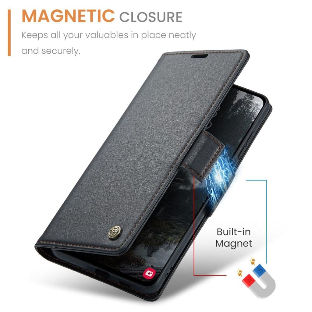 CASEME Samsung Galaxy S25 Edge Fodral med Stativ - Svart