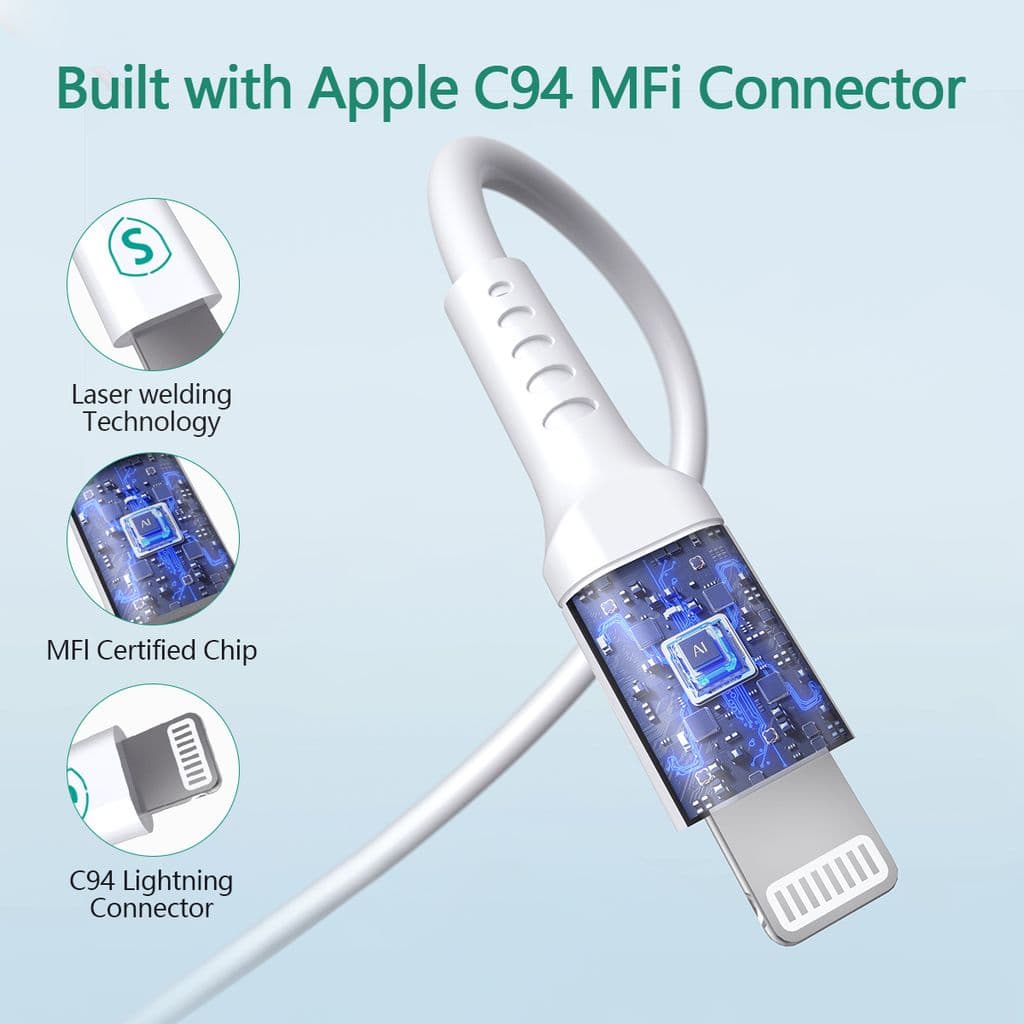 SiGN USB-C till Lightning-kabel 2m, MFi, 3A, 60W