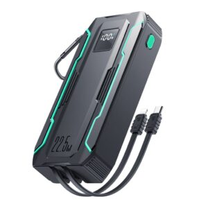 NEXTBATT Kraftfull Powerbank 20000mAh 22,5W med inbyggd kablar