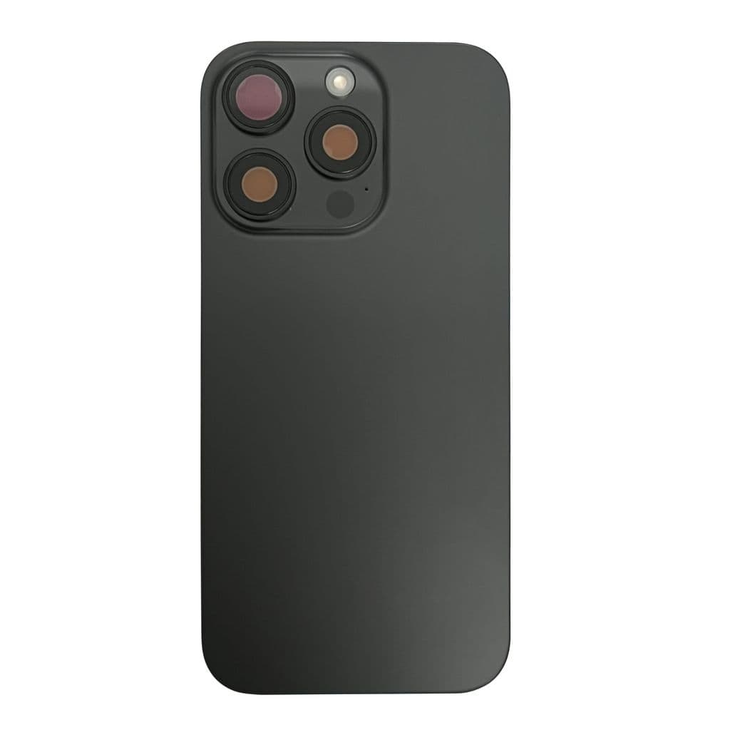 iPhone 15 Pro Baksida med Smådelar – Svart Titanium