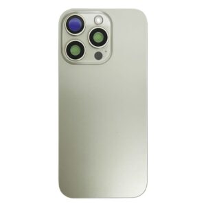iPhone 15 Pro Baksida med smådelar - Naturlig Titan