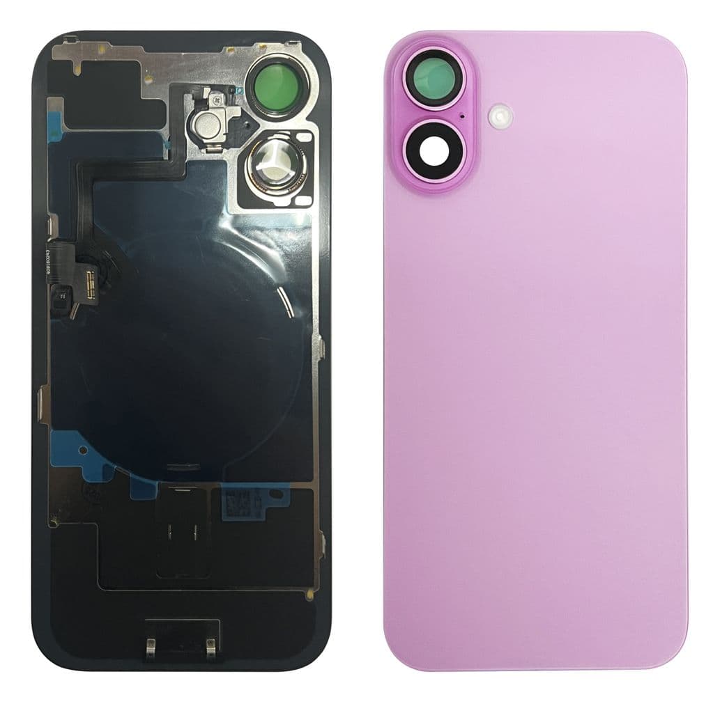 iPhone 16 Plus Baksida med smådelar - Rosa