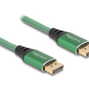 Delock DisplayPort-kabel 16K @ 60Hz, 1m - Grön