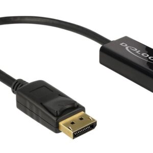 Delock Adapter DisplayPort hane till HDMI hona Passiv, 4K - Svart