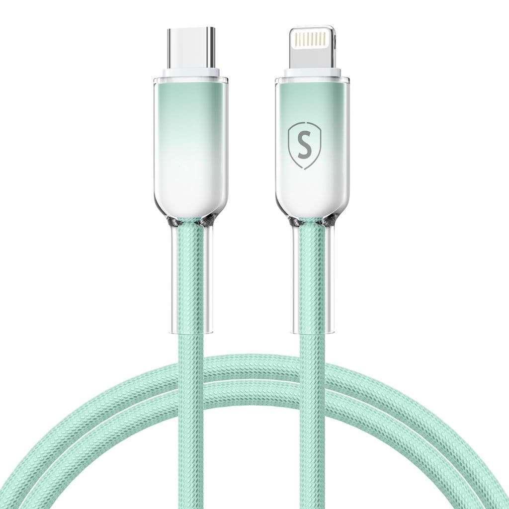 SiGN Dynamic Series USB-C till Lightning Kabel 2.4 A, 1m – Grön