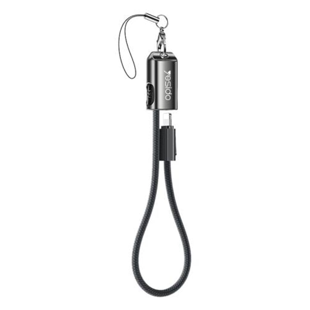 Yesido USB-C till blixtsnabb laddningskabel 27W, 20cm - Svart