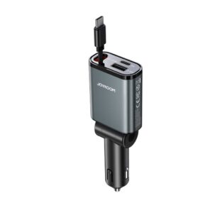 Joyroom 3-i-1 billaddare 45W med utdragbar USB-C-kabel
