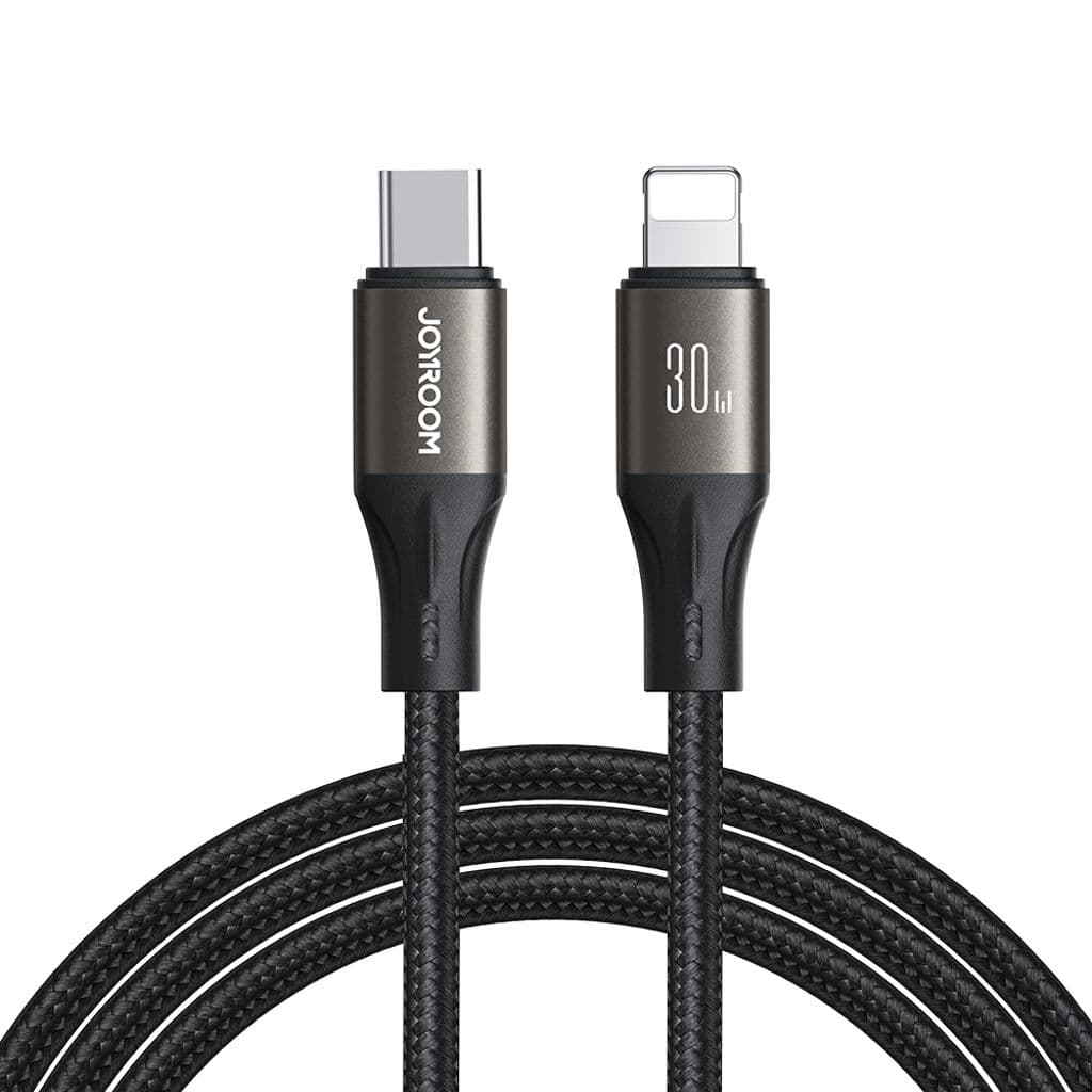Joyroom USB-C till Lightning-kabel Snabbladdning 30W, 1,2m - Svart