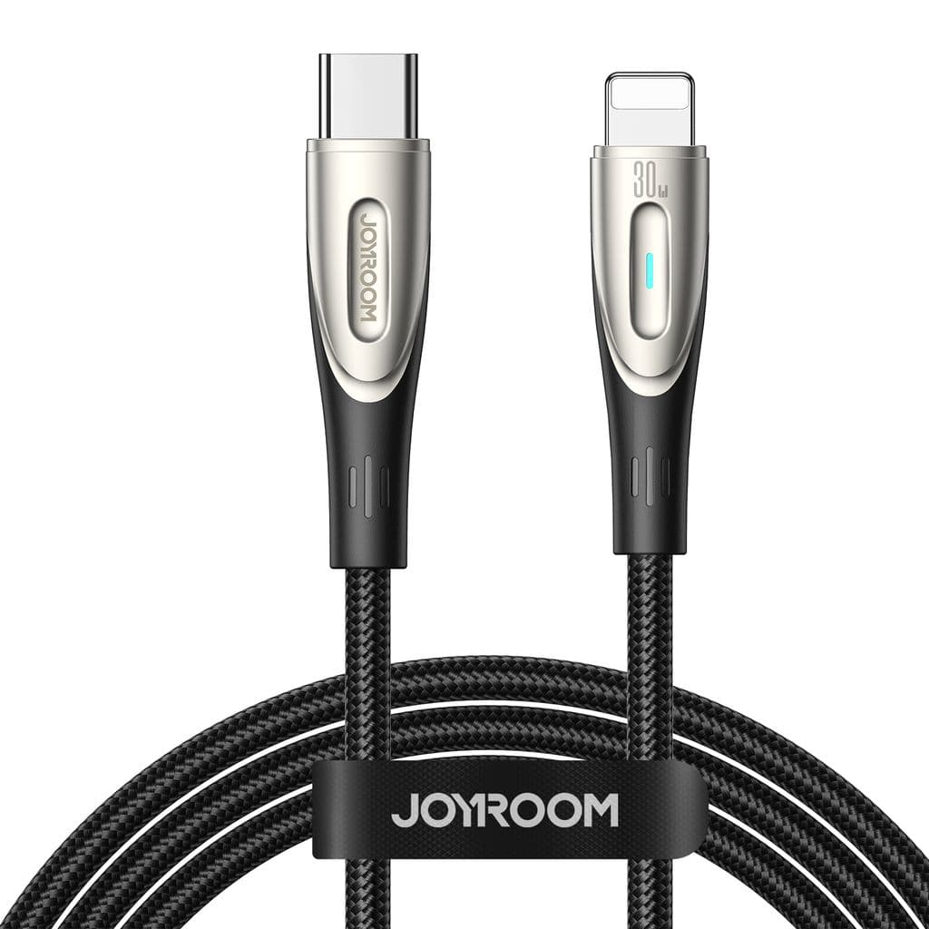 Joyroom USB-C till Lightning-kabel Snabbladdning 30W, 1,2m - Svart