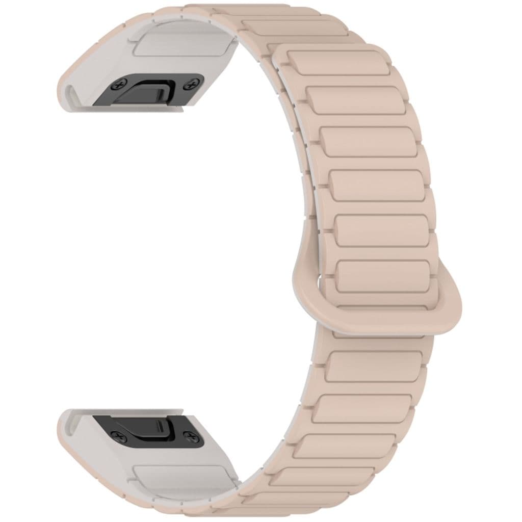 Garmin Fenix 8 51mm Kockarmband i silikon tvåfärgat - Vit / Beige