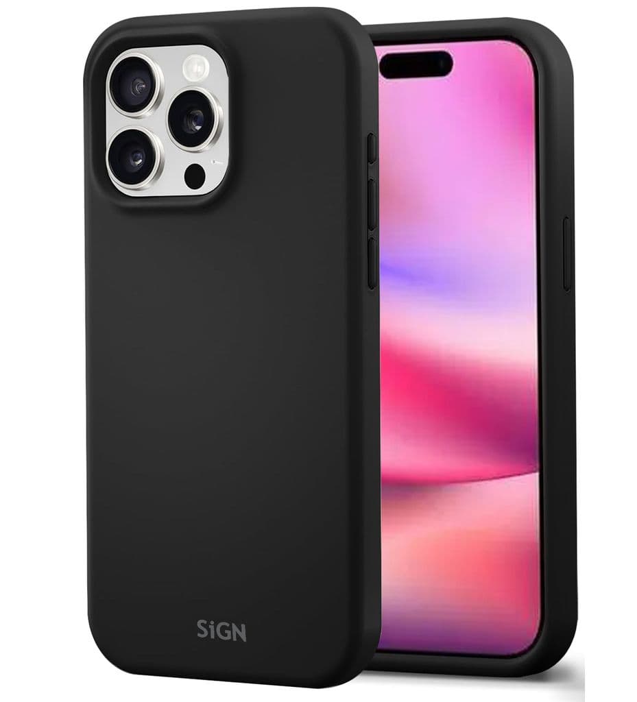 SiGN Liquid Silicone skal till iPhone 16 Pro Max - Svart