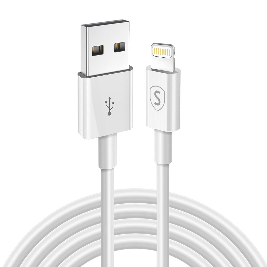 SiGN USB 2.0 kabel med Lightning kontakt 2.1A, 12W, 1m - Vit