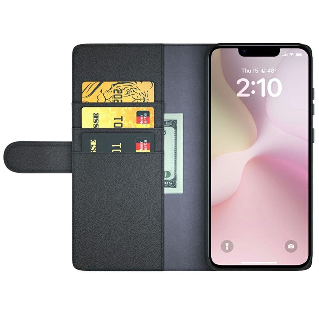 iPhone 16e Fodral i Äkta läder - Svart