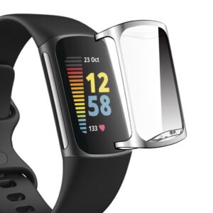 ENKAY HAT PRINCE Fitbit Charge 5/6 Skal med Skärmskydd - Silver