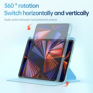 iPad 10.9" 2022 / iPad 11" 2025 Fodral med roterbart stativ - Svart