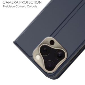 iPhone 16 Pro Max Fodral med Kortplats och Stativ - Blå