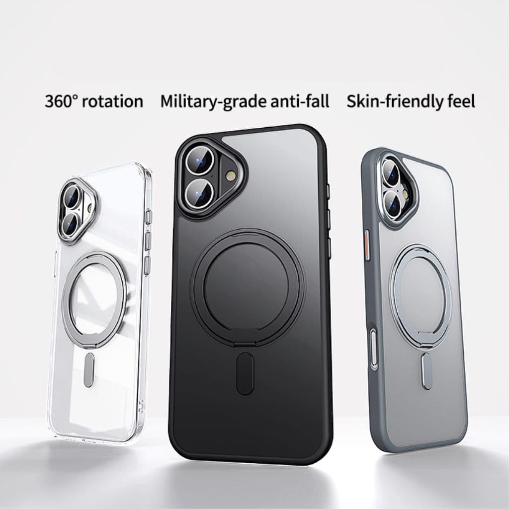 iPhone 16 Skal med Stativ - Transparent