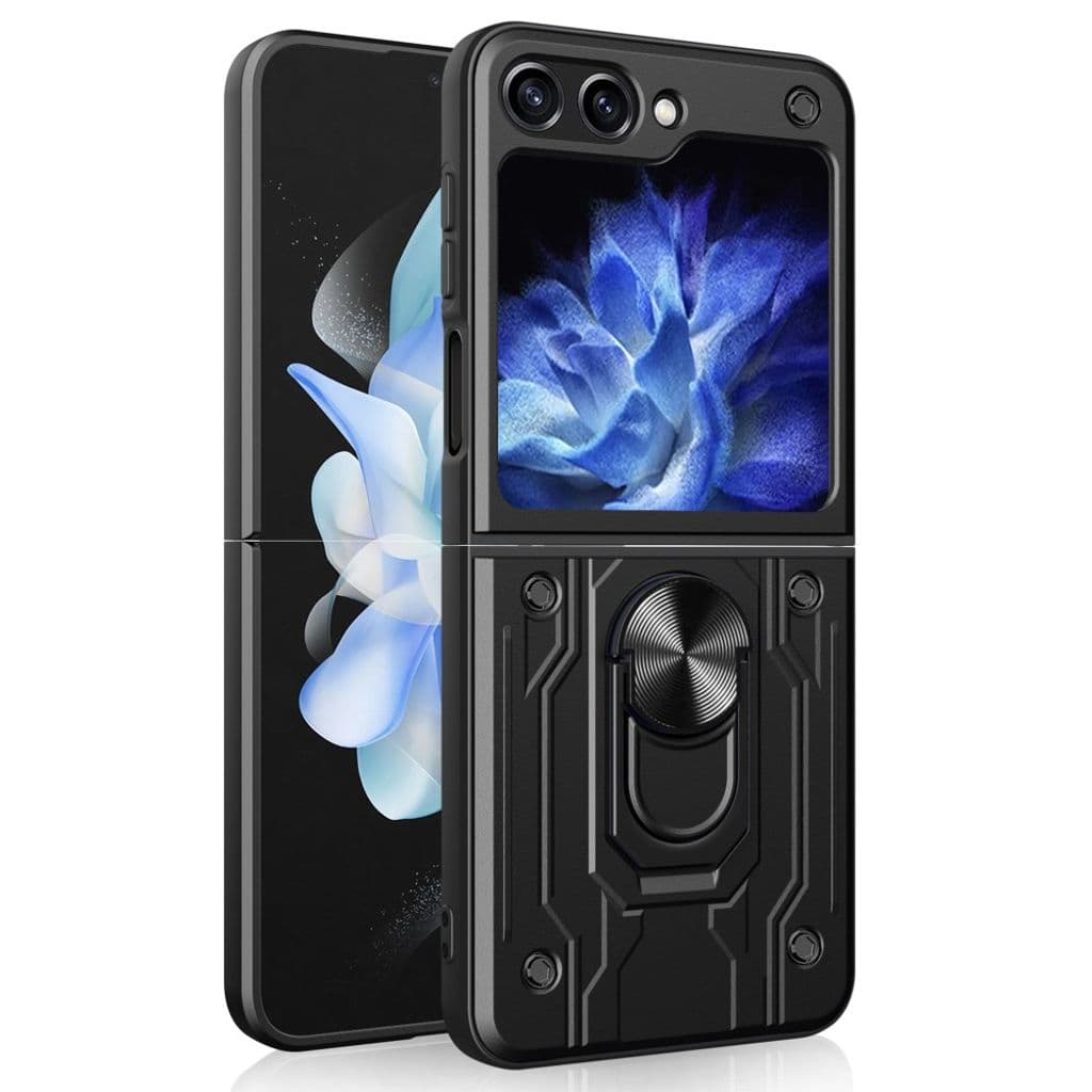 Samsung Galaxy Flip6 / Flip 7 FE Skal med kickstand - Svart