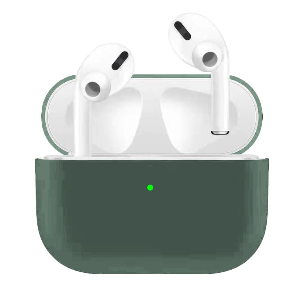 Ultra-slim Silikonfodral till Laddningsetui för Apple AirPods Pro - Mörkgrön
