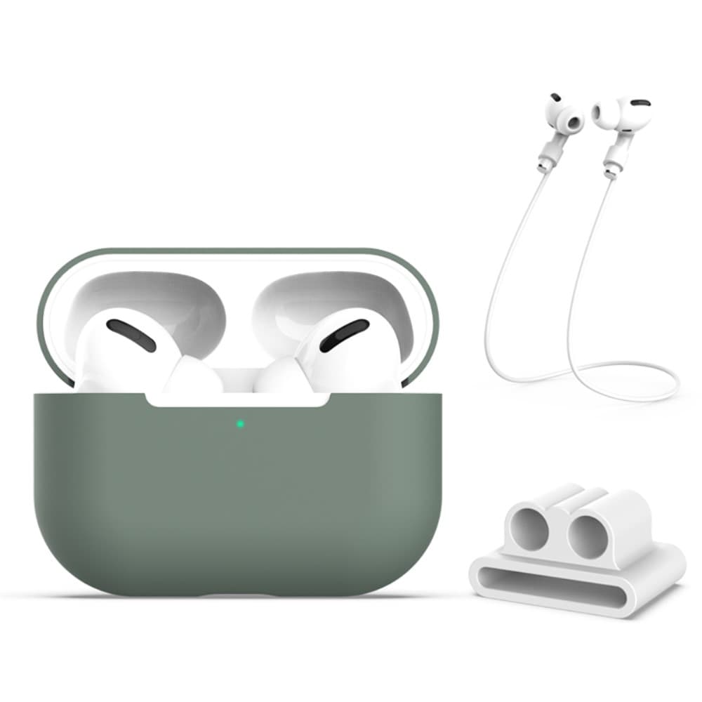 Silikonfodral till Laddningsetui & Tillbehör för Apple AirPods Pro - Grön