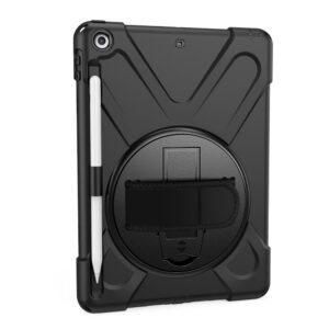 X-Shape iPad 9.7" 5/6 skal med stativ och handgrepp - Svart