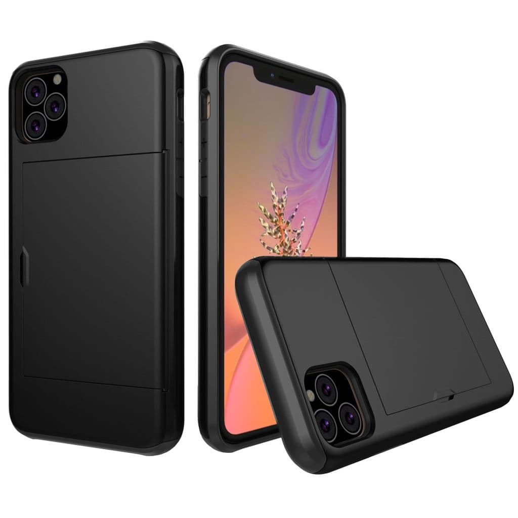 iPhone 11 Pro skal med en korthållare - Svart