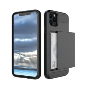 Stöttåligt iPhone 11 Skal med Korthållare - Svart