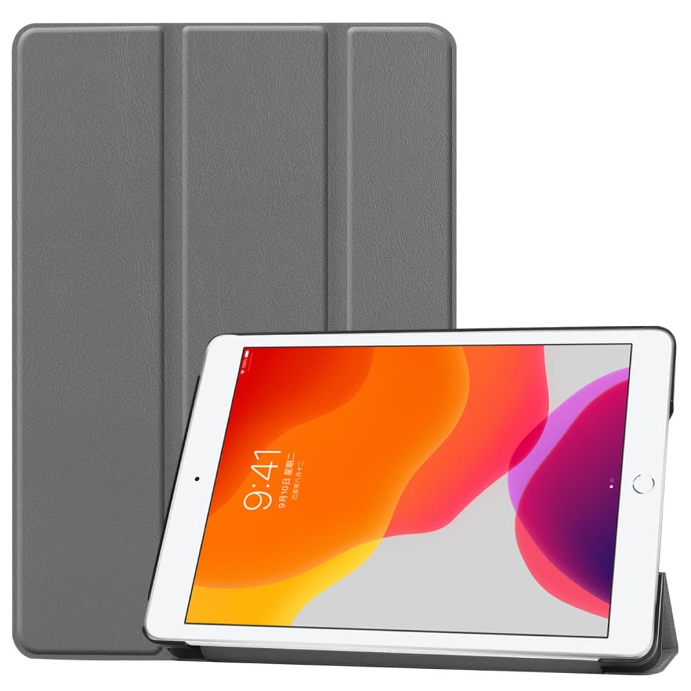 Tri-fold Fodral med Stativfunktion för iPad 10.2" 2019/2020/2021 - Grå