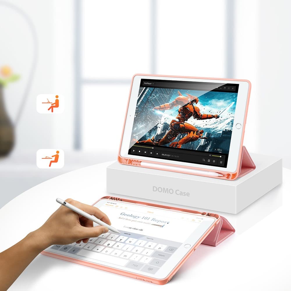 DUX DUCIS iPad 10.2" 2021/2020/2019 Tri-fold fodral - Roséguld