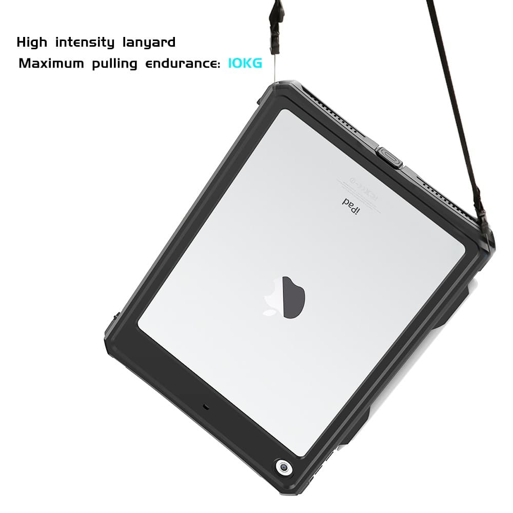 iPad 10.2" 2019/2020/2021 Vattentätt Skal IP68 - Svart- Svart