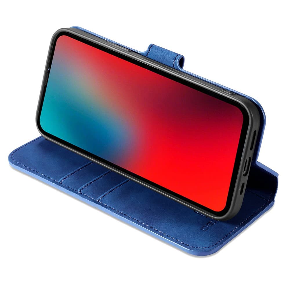 DG.MING Retro Plånboksfodral för iPhone 13 - Blå