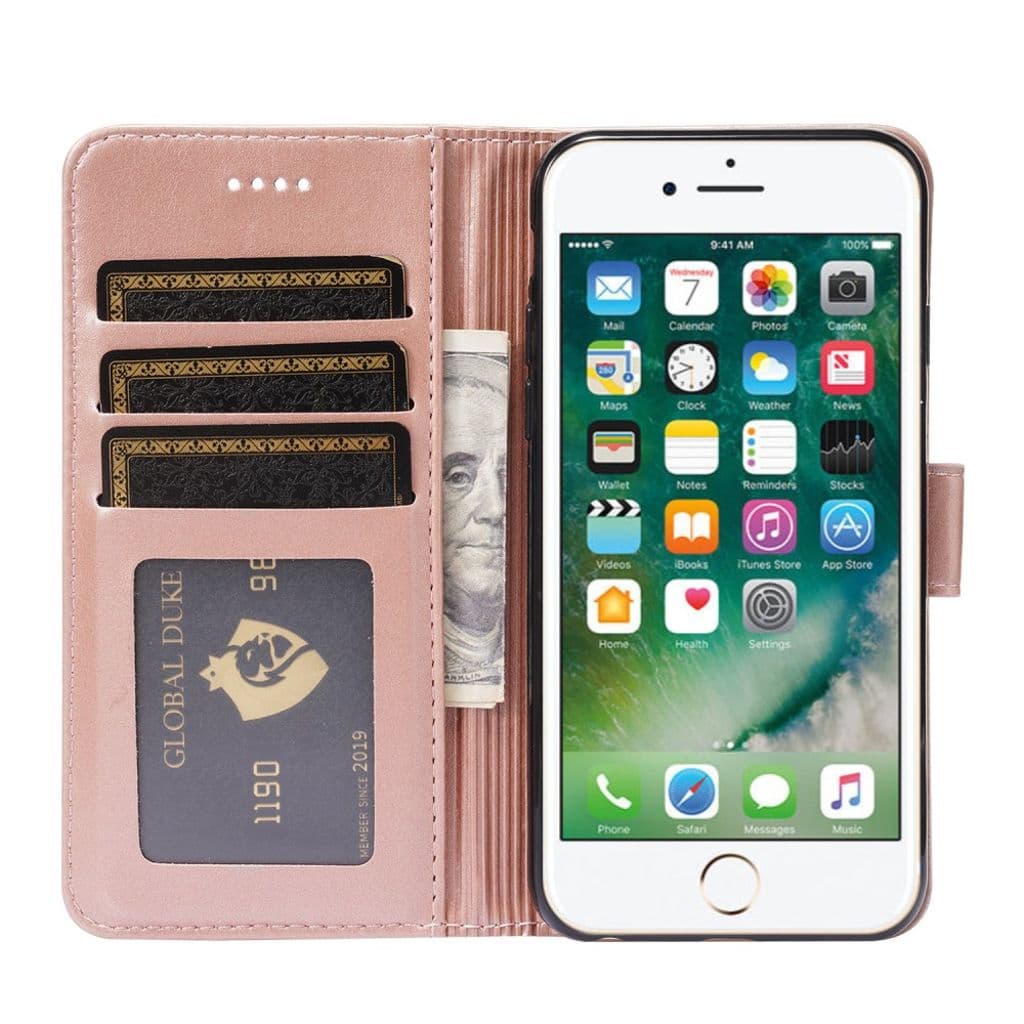 IPhone SE (2022) etc. fodral med en magnetrem - Roséguldfärgat