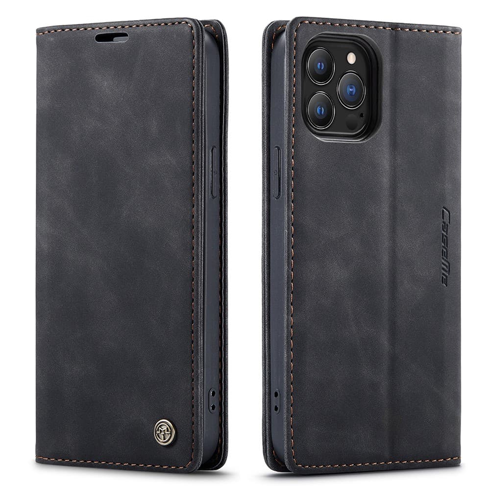 CASEME iPhone 13 Pro Max premium plånboksfodral - Svart