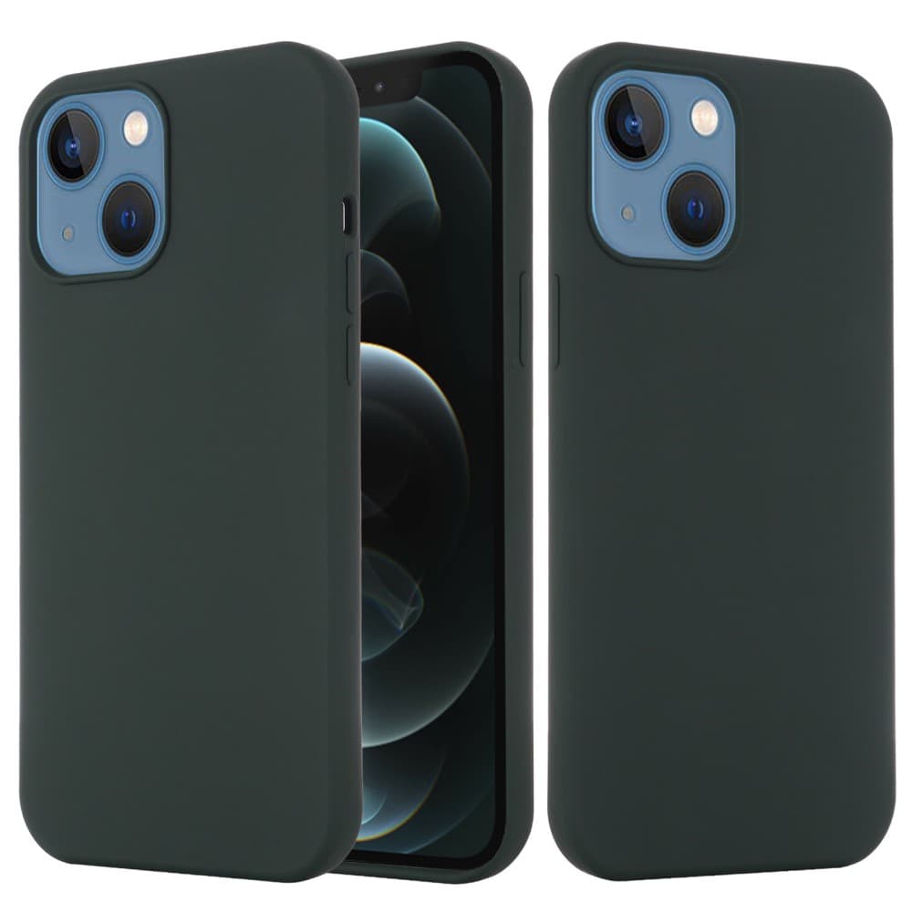 IPhone 13 silikonskal - Mörkgrönt