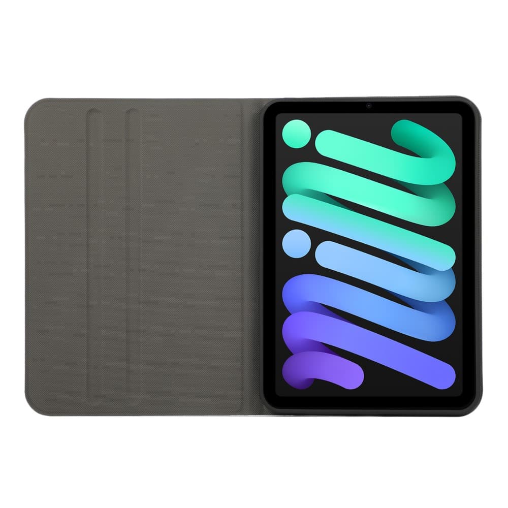 iPad Mini 6 2021 / Mini A17 Pro 2024 Two-fold Fodral med stativ - Svart
