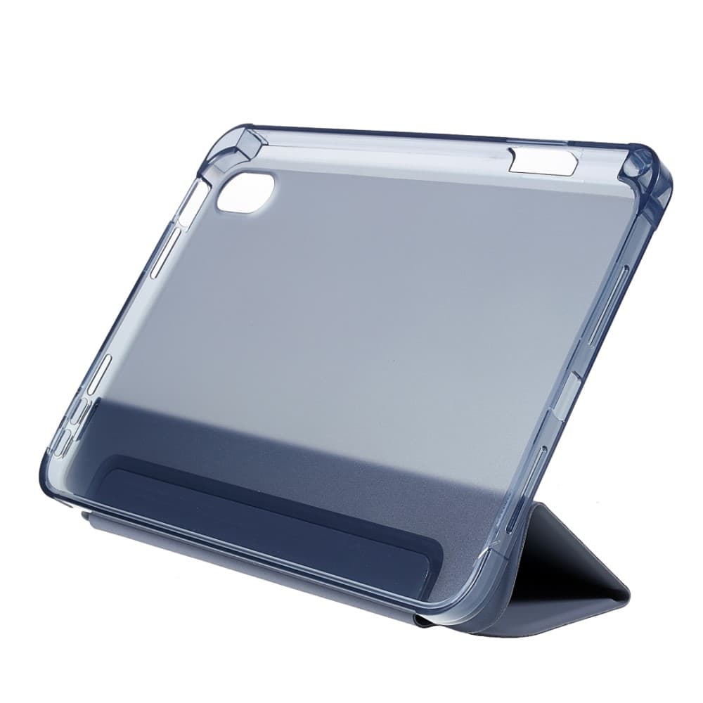 iPad Mini 6 2021 / Mini A17 Pro 2024 Semi-transparent Fodral med stativ - Blå