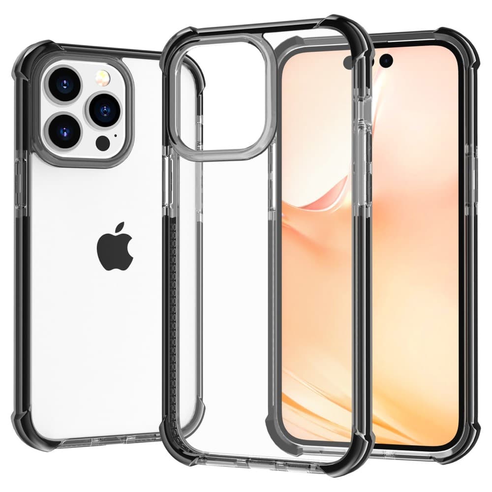 Clear Shockproof Skal till iPhone 14 Pro Max - Svart