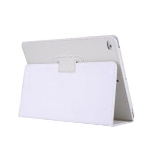 iPad 9.7" 5/6 Litchi fodral med stativ - Vit