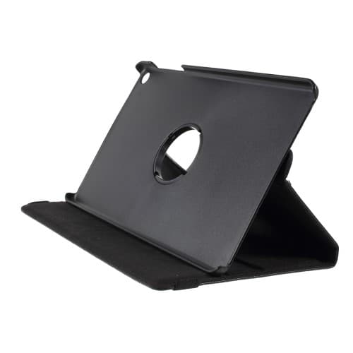 Litchi Texture Fodral med Roterbar Stativ för Galaxy Tab A 10.1" 2019 - Svart