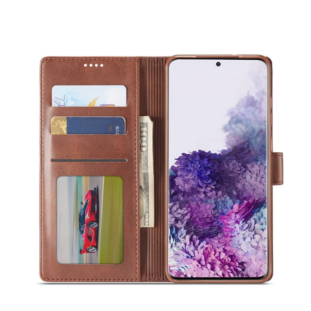 LC.IMEEKE Plånboksfodral till Samsung Galaxy S20 - Coffee