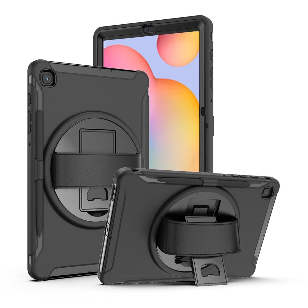 Skal 360° Handrem för Galaxy Tab S6 Lite 10.4" - Svart