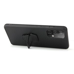 Kickstand Skal med Ringhållare för Galaxy A52 4G/5G & A52s 5G - Carbon Texture